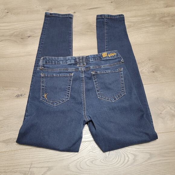 KUT From The Kloth Jeans Women 6 Blue Lucille Skinny Denim Stretch Distressed - Picture 1 of 9
